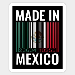 Made In Mexico Barcode Flag Sticker